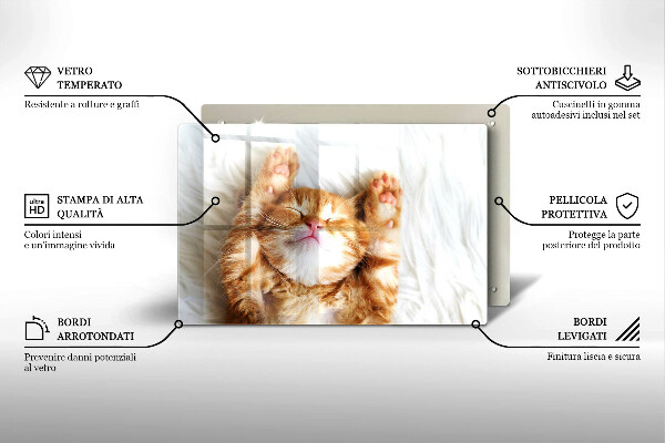 Kuchynská doska zo skla Malé roztomilé mačiatko