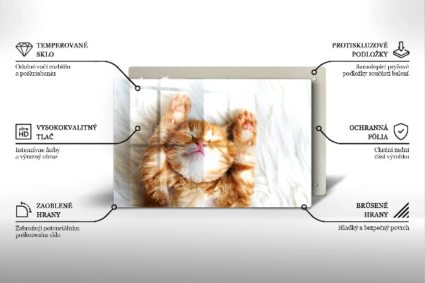 Kuchynská doska zo skla Malé roztomilé mačiatko