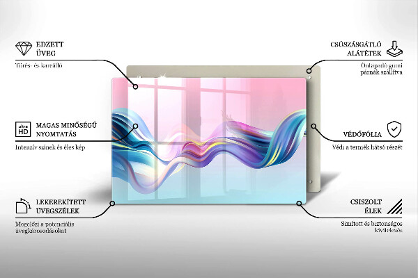 Kuchynská doska zo skla Pastelová abstrakcia