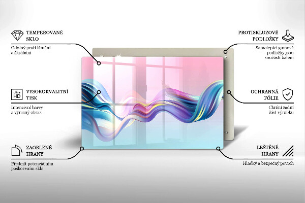 Kuchynská doska zo skla Pastelová abstrakcia
