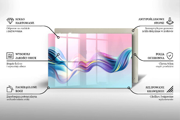 Kuchynská doska zo skla Pastelová abstrakcia