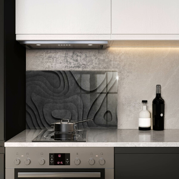 Kuchynská doska zo skla 3D tvary kameňov