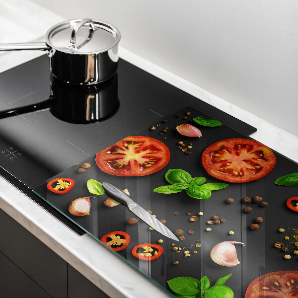 Kuchynská doska zo skla Paradajky a korenie