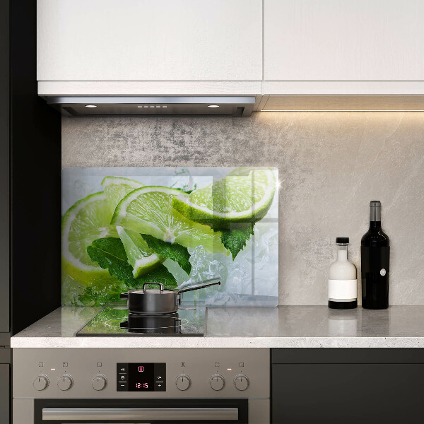 Kuchynská doska zo skla Limetková mäta a ľad