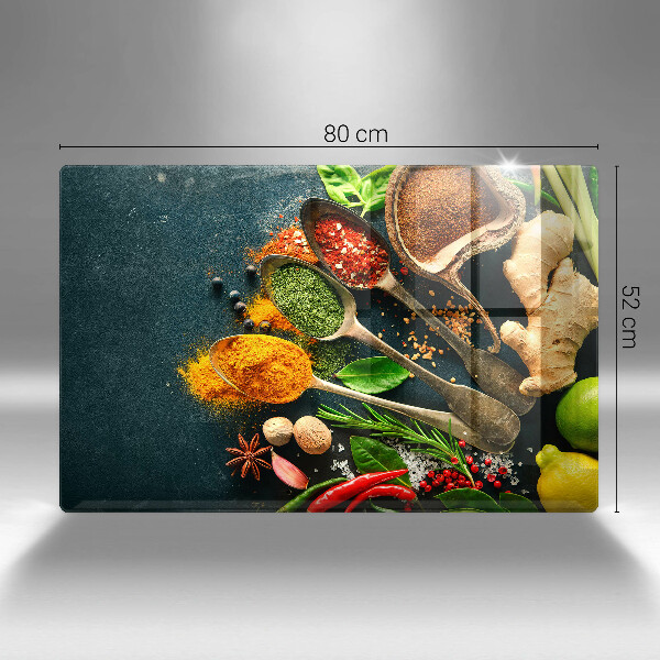 Kuchynská doska zo skla Lyžičky kuchynského korenia