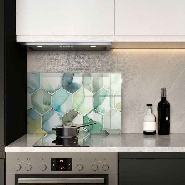 Kuchynská doska zo skla Akvarelové šesťuholníky