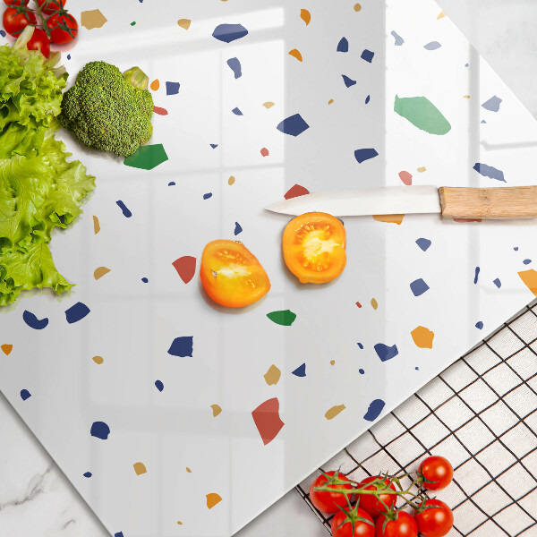 Kuchynská doska zo skla Farebná kamenina