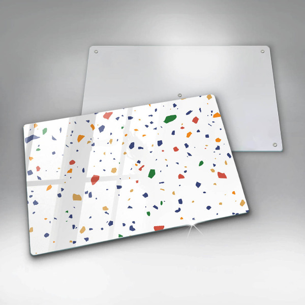 Kuchynská doska zo skla Farebná kamenina