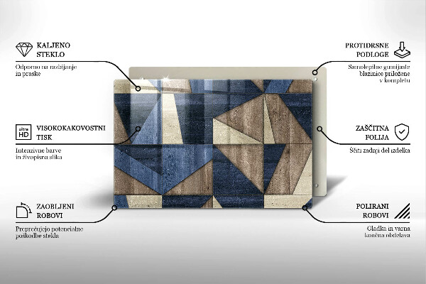 Kuchynská doska zo skla Geometrická abstrakcia