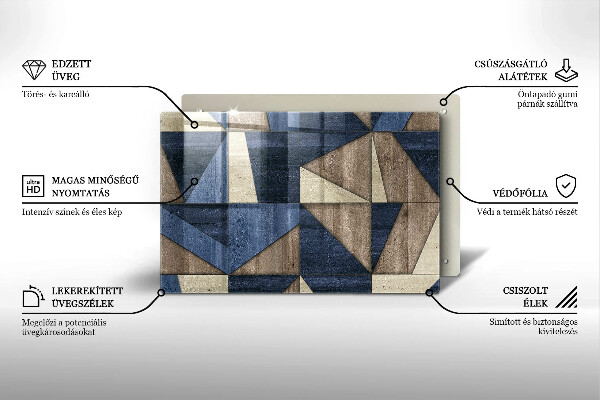 Kuchynská doska zo skla Geometrická abstrakcia