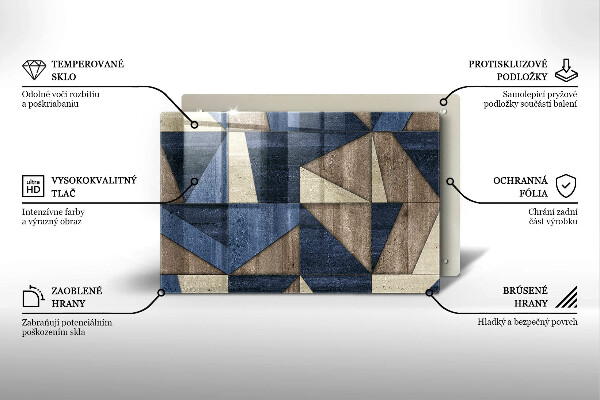 Kuchynská doska zo skla Geometrická abstrakcia