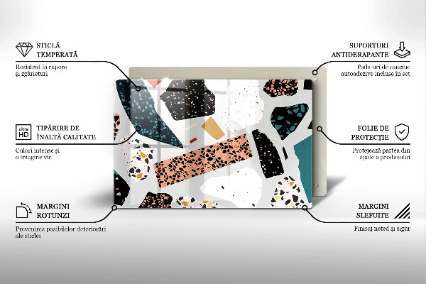 Kuchynská doska zo skla Kamenina