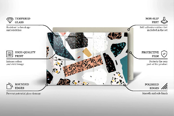 Kuchynská doska zo skla Kamenina