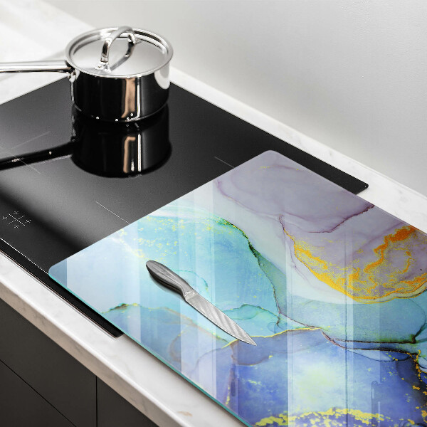 Kuchynská doska zo skla Prasknutý zlatý kameň