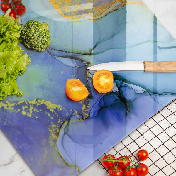 Kuchynská doska zo skla Prasknutý zlatý kameň