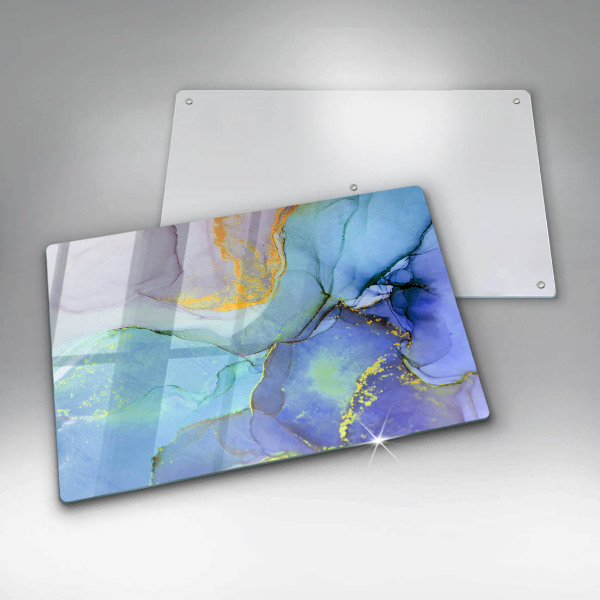 Kuchynská doska zo skla Prasknutý zlatý kameň