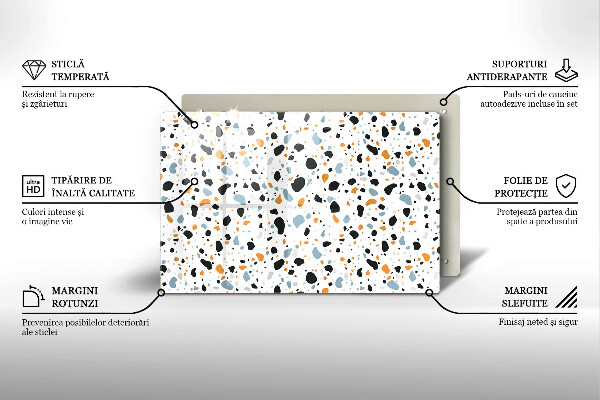 Kuchynská doska zo skla Dekoratívna kamenina