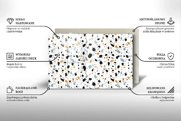 Kuchynská doska zo skla Dekoratívna kamenina