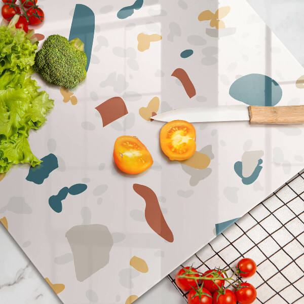 Kuchynská doska zo skla Dekoratívna kamenina