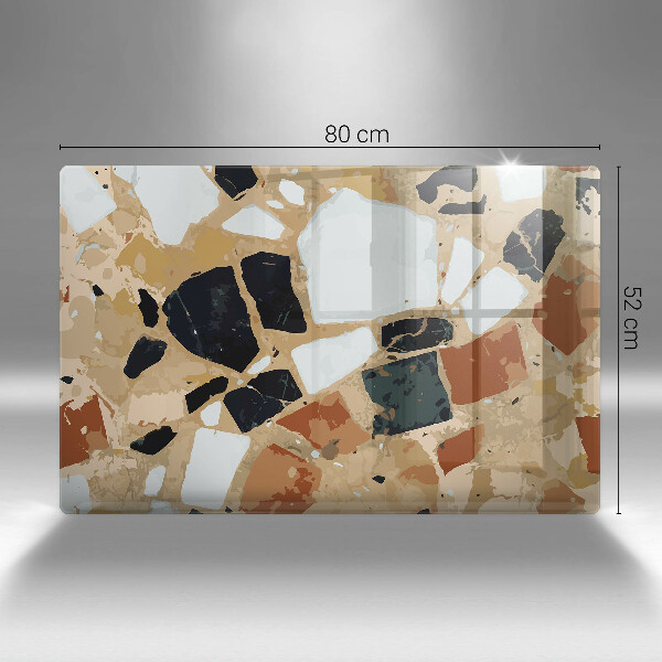 Kuchynská doska zo skla Doska s dekoratívnymi kameňmi