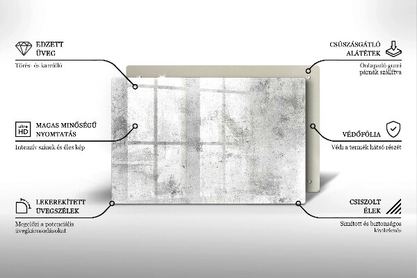 Kuchynská doska zo skla Betónová textúra