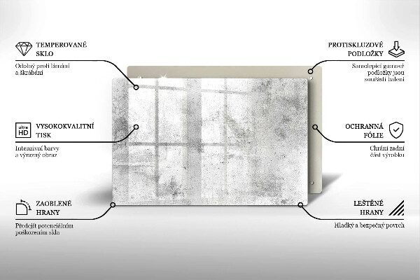 Kuchynská doska zo skla Betónová textúra