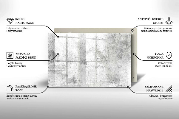 Kuchynská doska zo skla Betónová textúra