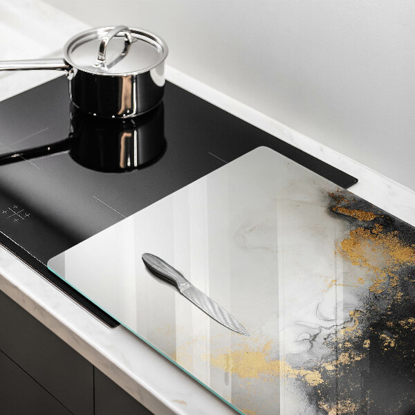 Kuchynská doska zo skla Abstrakcia so zlatom