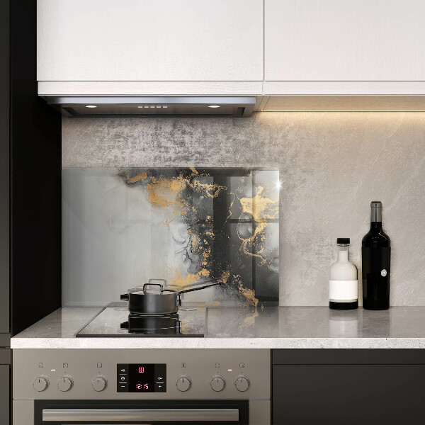 Kuchynská doska zo skla Abstrakcia so zlatom