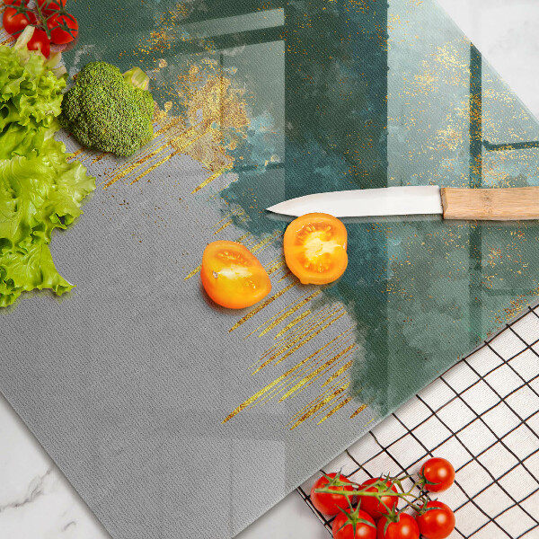 Kuchynská doska zo skla Abstrakcia so zlatom