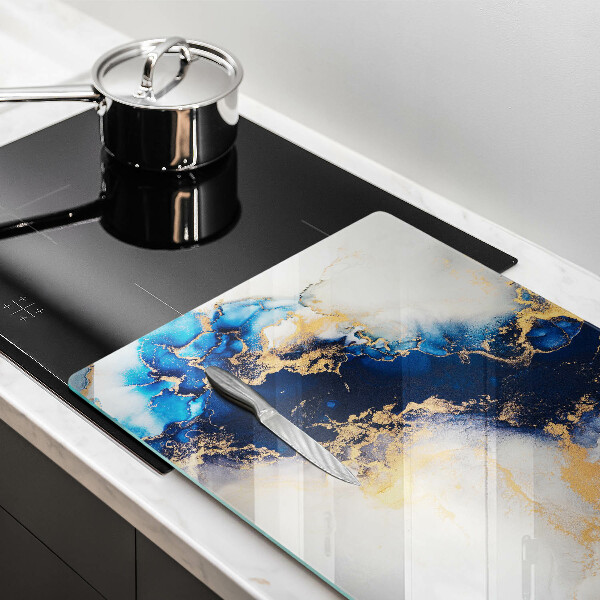 Kuchynská doska zo skla Abstrakcia s modrou