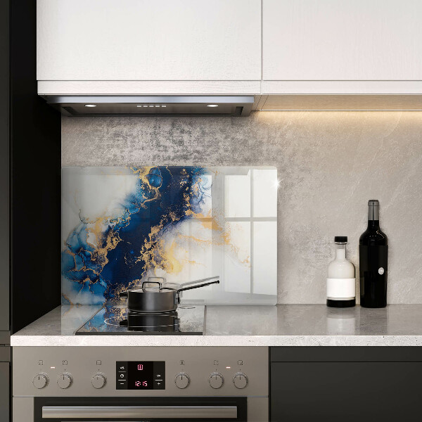Kuchynská doska zo skla Abstrakcia s modrou