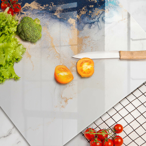 Kuchynská doska zo skla Abstrakcia s modrou