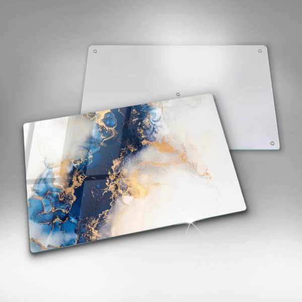 Kuchynská doska zo skla Abstrakcia s modrou