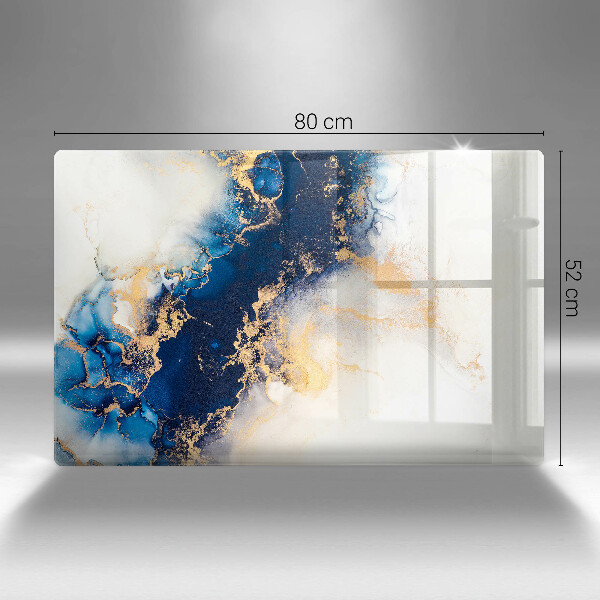 Kuchynská doska zo skla Abstrakcia s modrou