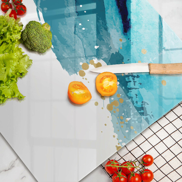 Kuchynská doska zo skla Modré škvrny