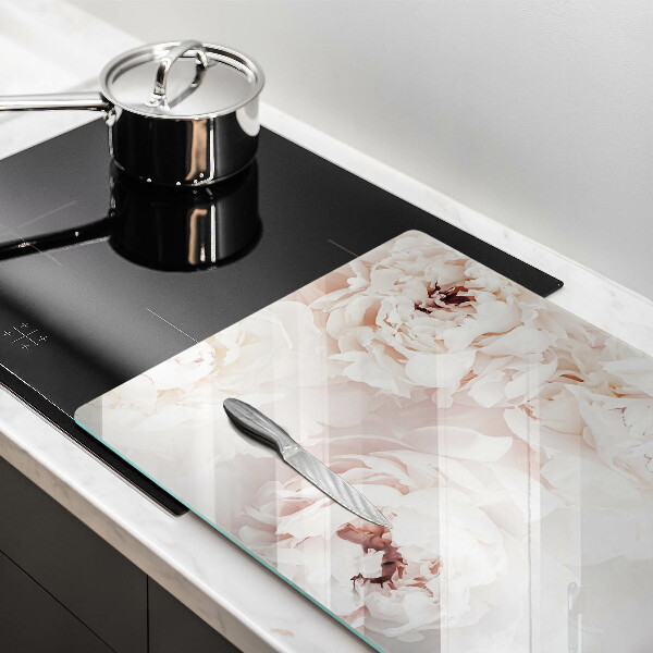 Kuchynská doska zo skla Pastelové pivonky