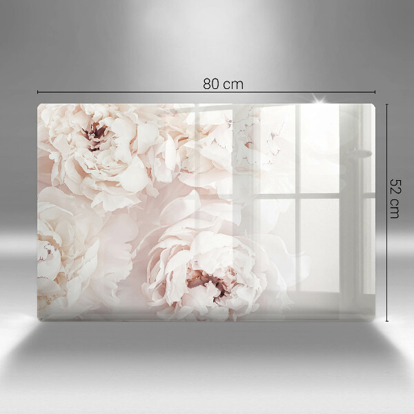 Kuchynská doska zo skla Pastelové pivonky