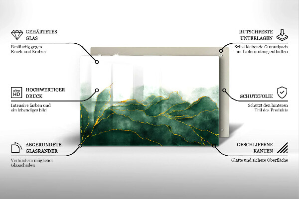 Kuchynská doska zo skla Abstraktná príroda