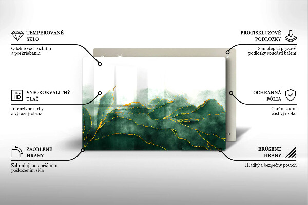 Kuchynská doska zo skla Abstraktná príroda