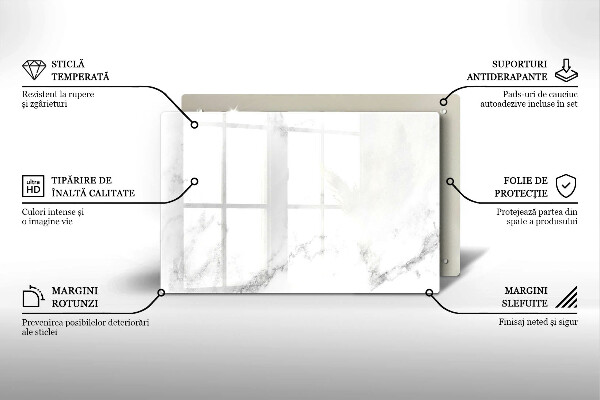 Kuchynská doska zo skla Moderný mramor