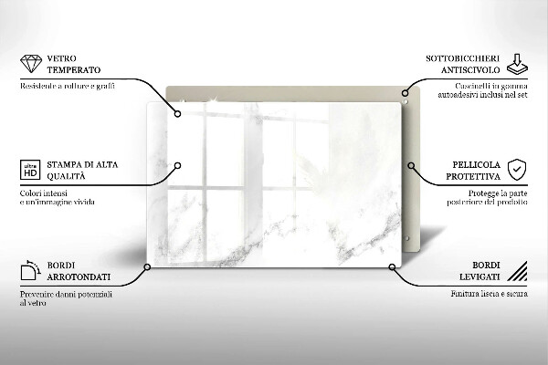 Kuchynská doska zo skla Moderný mramor