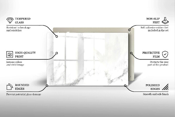 Kuchynská doska zo skla Moderný mramor