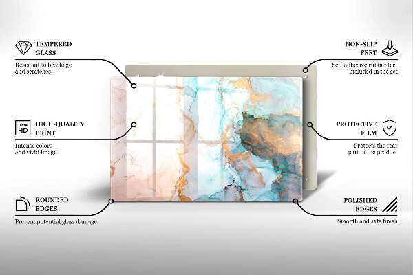 Kuchynská doska zo skla Mramorová abstrakcia