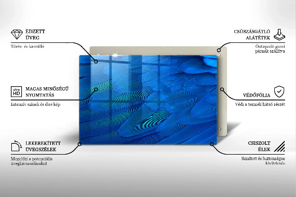 Kuchynská doska zo skla Vtáčie perie