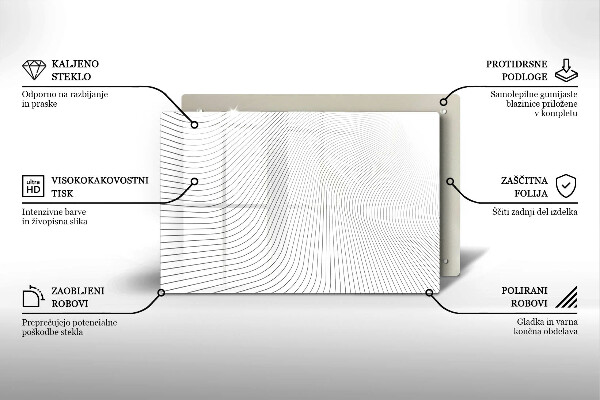 Kuchynská doska zo skla Vzor moderných línií