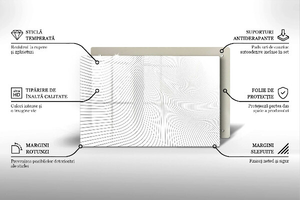 Kuchynská doska zo skla Vzor moderných línií
