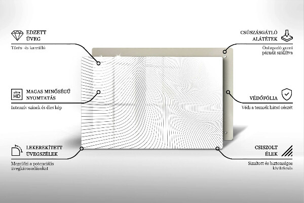 Kuchynská doska zo skla Vzor moderných línií