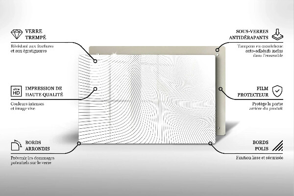 Kuchynská doska zo skla Vzor moderných línií