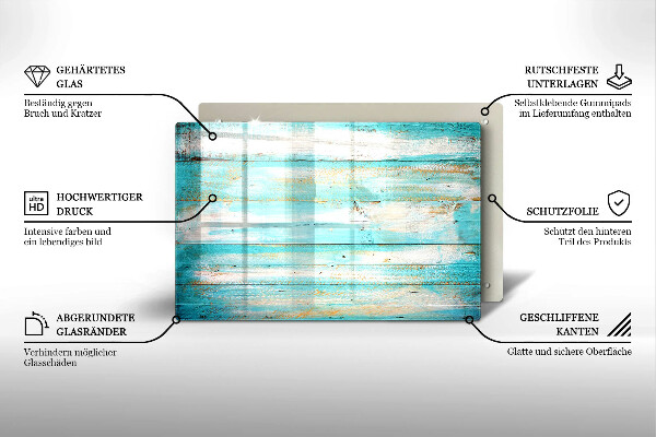 Kuchynská doska zo skla Vintage drevené dosky